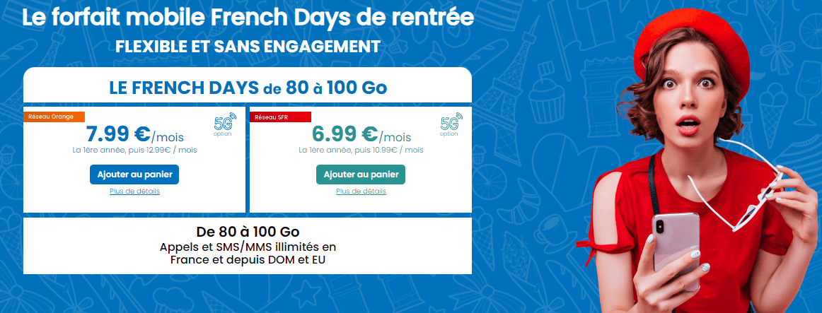 Le forfait mobile French Days de rentrée - YouPrice 1 Le forfait mobile French Days de rentree