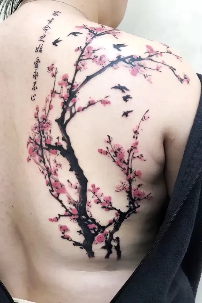 La signification des tatouages japonais 7 La fleur de cerisier tattoo