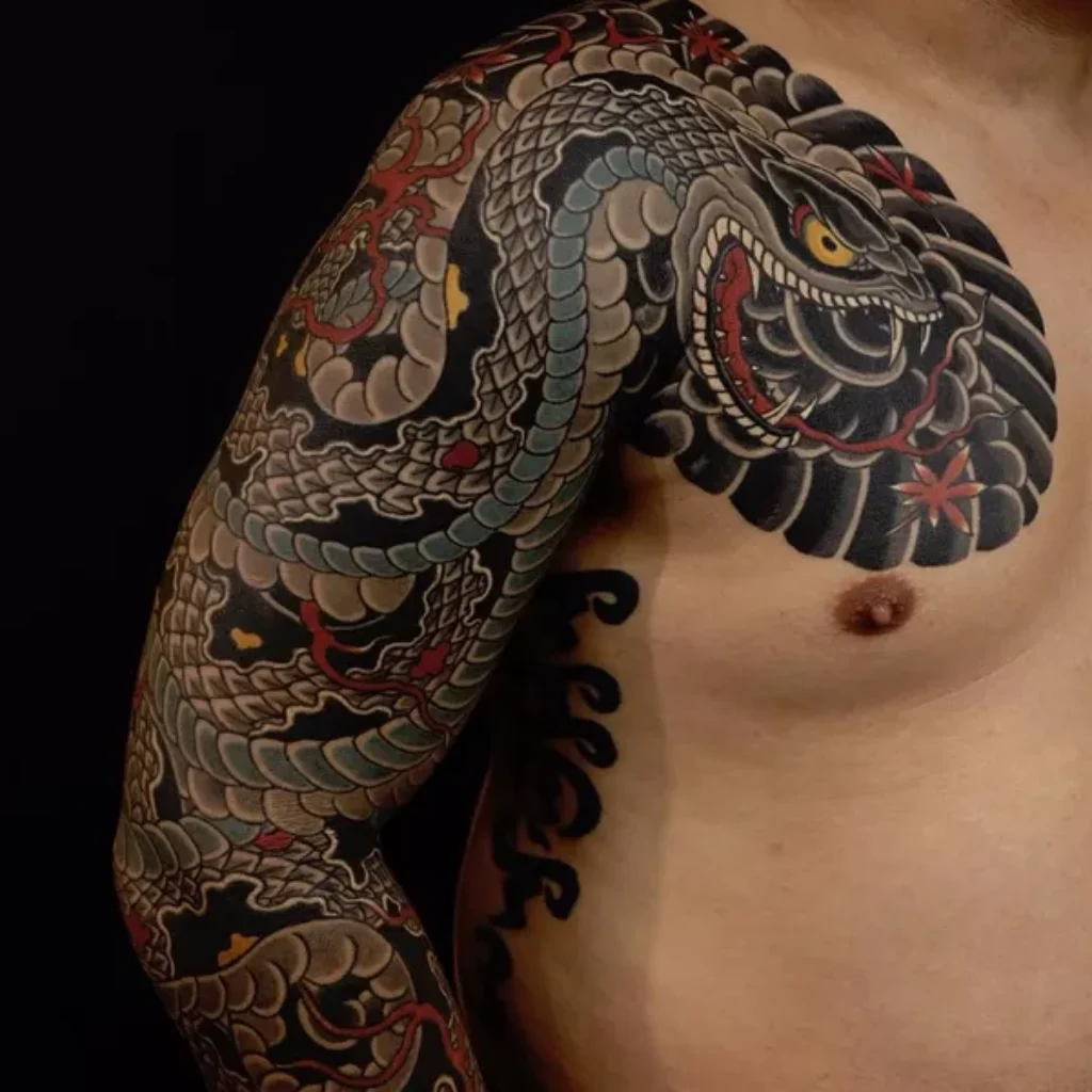 La signification des tatouages japonais 6 serpent tattoo